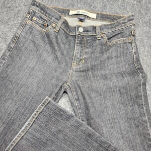 GAP Womens Y2K Vintage Slim Fit Stretch Black Stonewash Jeans Straight Leg 4